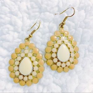 Tri-tone Pastel teardrop earrings